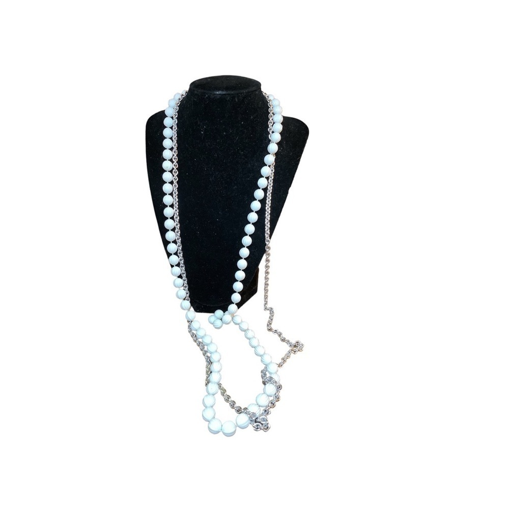 Vintage 80’s‎ Beaded and Chain Necklace 36”